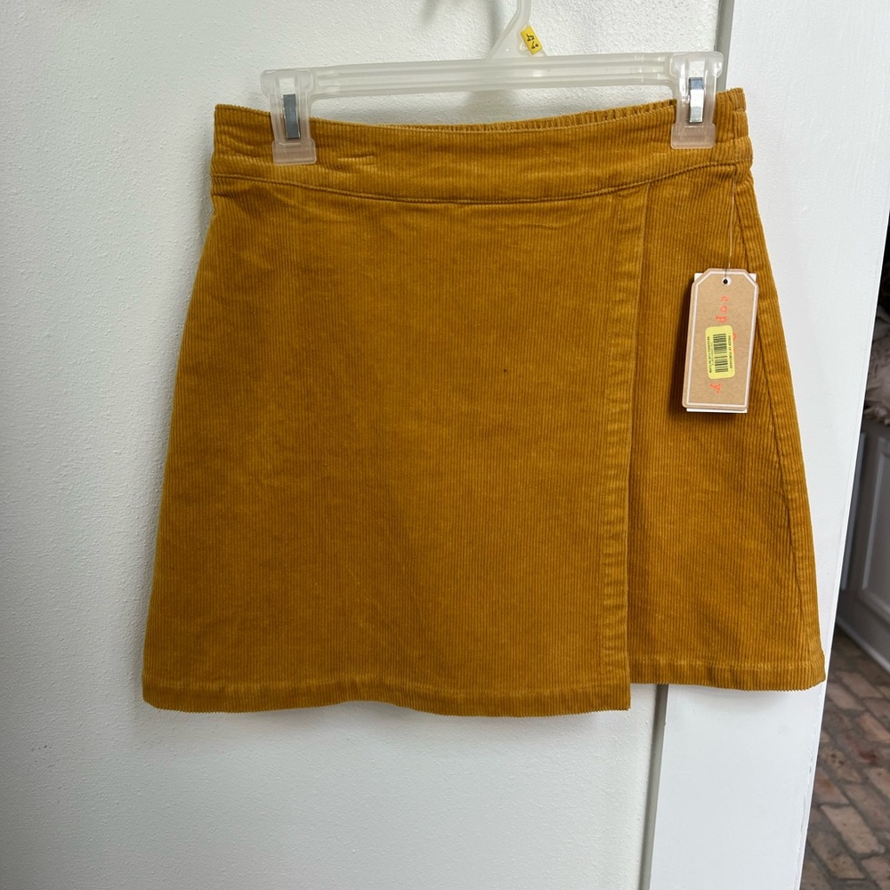 Copper Key Mustard Mini Skirt